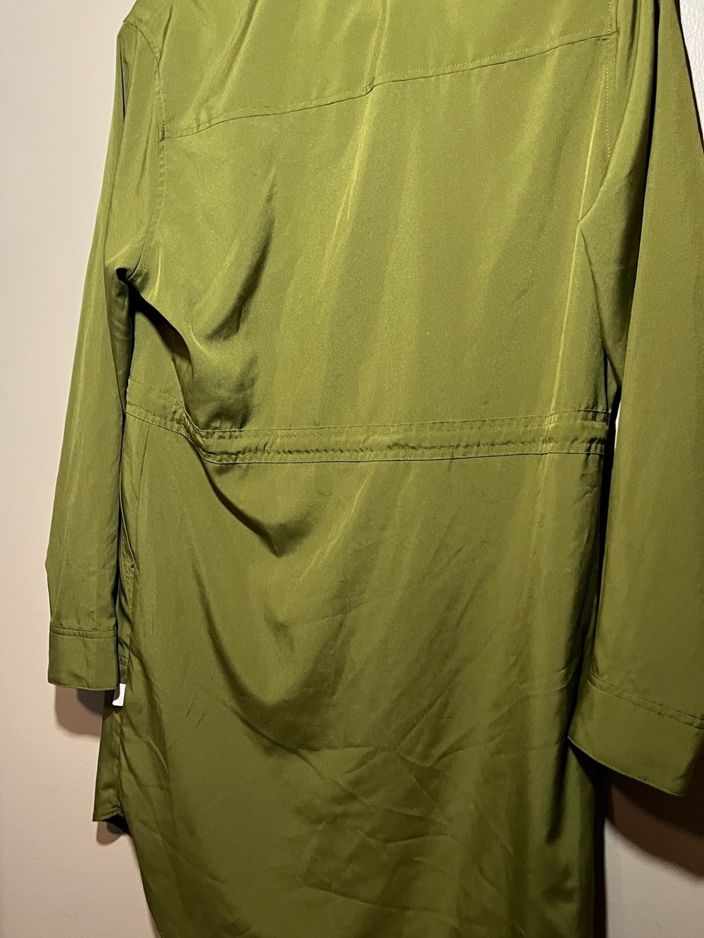 Shore to Summit Avocado Green Utility Shirt Dress Large - Picture 7 of 12